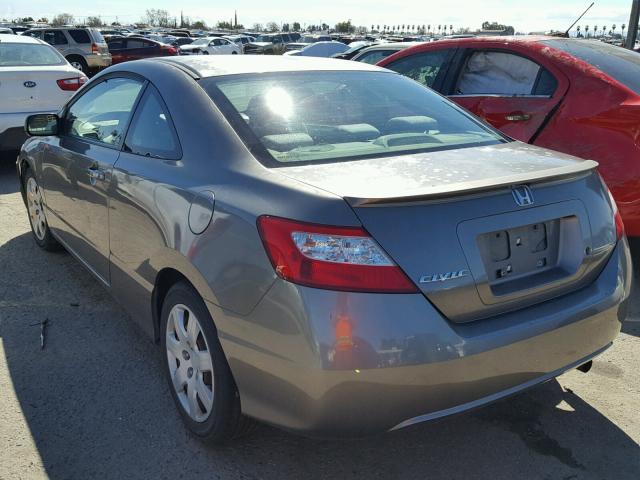 2HGFG12627H535013 - 2007 HONDA CIVIC LX CHARCOAL photo 3