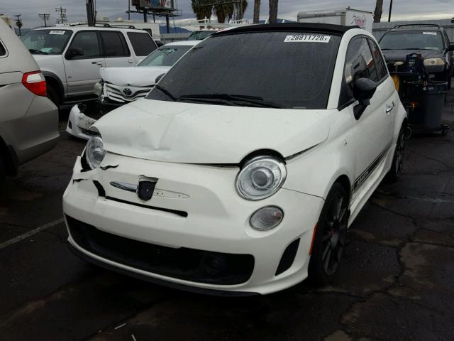 3C3CFFJH5FT625402 - 2015 FIAT 500 ABARTH WHITE photo 2