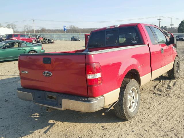 1FTRX12W34NB34987 - 2004 FORD F150 RED photo 4