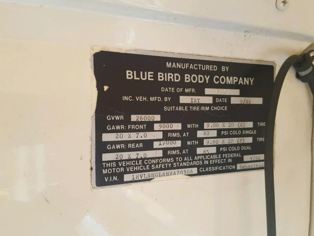 1HVLNHGL6HHA20566 - 1987 INTERNATIONAL S-SERIES 1 黄色 照片 10