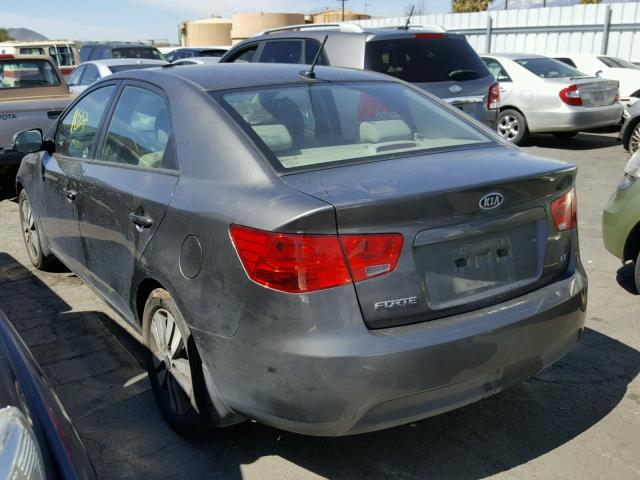 KNAFU4A28D5737734 - 2013 KIA FORTE EX GRAY photo 3