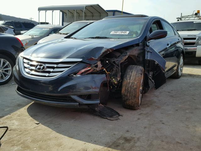 5NPEC4AC0CH440496 - 2012 HYUNDAI SONATA SE BLACK photo 2