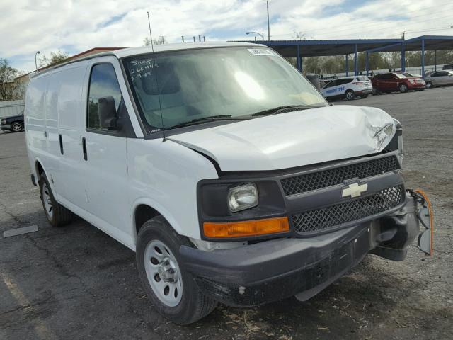 1GCSGAFX5C1112922 - 2012 CHEVROLET EXPRESS G1 WHITE photo 1