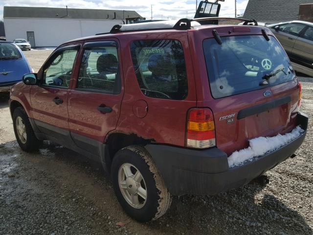 1FMYU92163KA01207 - 2003 FORD ESCAPE XLS RED photo 3