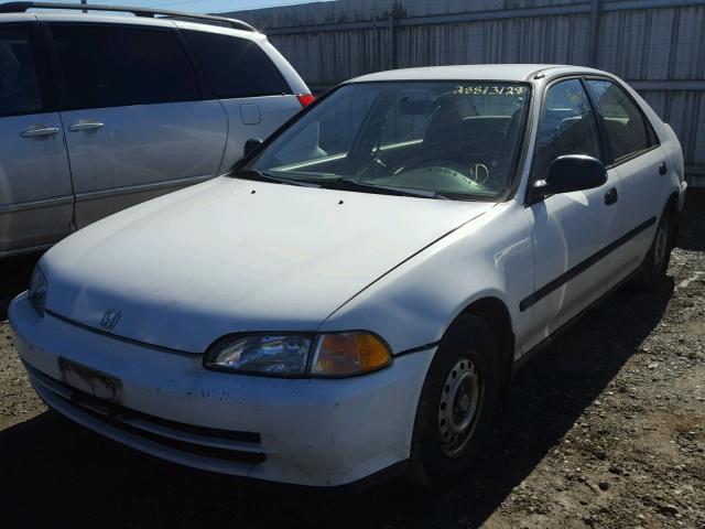 1HGEG8643SL045236 - 1995 HONDA CIVIC DX WHITE photo 2