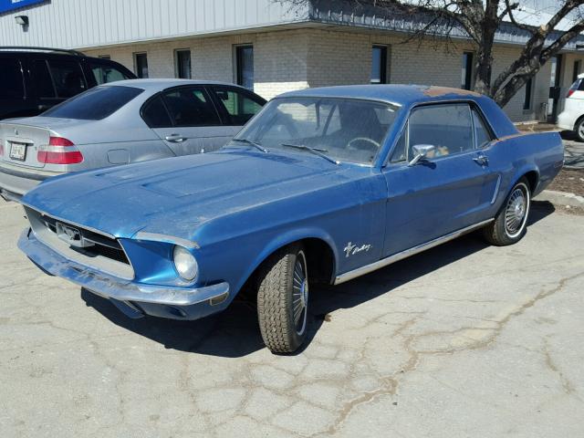 8F01T132156 - 1968 FORD MUSTANG BLUE photo 2