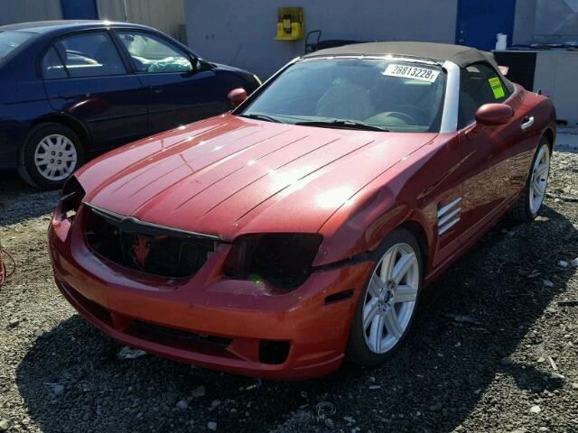 1C3AN65L65X055549 - 2005 CHRYSLER CROSSFIRE MAROON photo 2