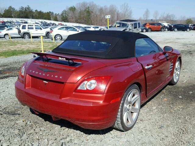 1C3AN65L65X055549 - 2005 CHRYSLER CROSSFIRE MAROON photo 4