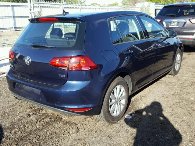 3VW217AU1GM059577 - 2016 VOLKSWAGEN GOLF S/SE BLUE photo 4