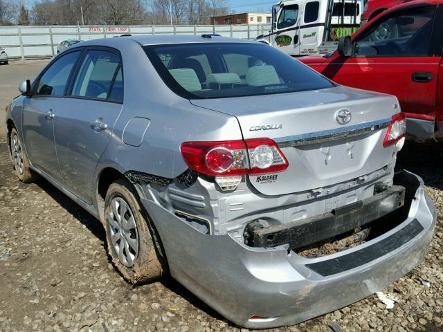 2T1BU4EE5BC755162 - 2011 TOYOTA COROLLA BA SILVER photo 3