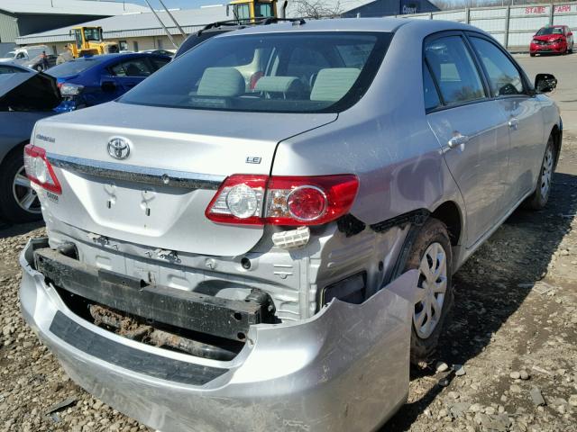 2T1BU4EE5BC755162 - 2011 TOYOTA COROLLA BA SILVER photo 4