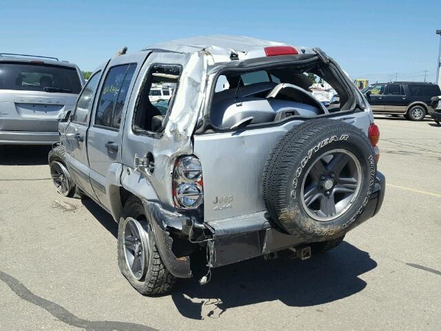 1J4GL48K84W181428 - 2004 JEEP LIBERTY SP SILVER photo 3