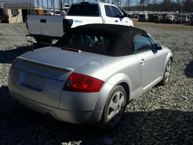 TRUUT28N921008394 - 2002 AUDI TT QUATTRO SILVER photo 4