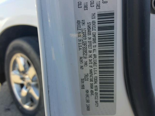 1C6RR7LG9FS595210 - 2015 RAM 1500 SLT WHITE photo 10