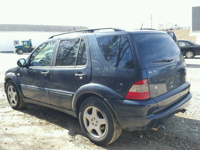 4JGAB74EX1A261365 - 2001 MERCEDES-BENZ ML 55 BLUE photo 3