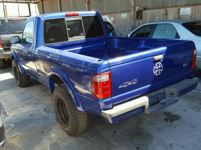 1FTYR11U33PB28552 - 2003 FORD RANGER BLUE photo 3