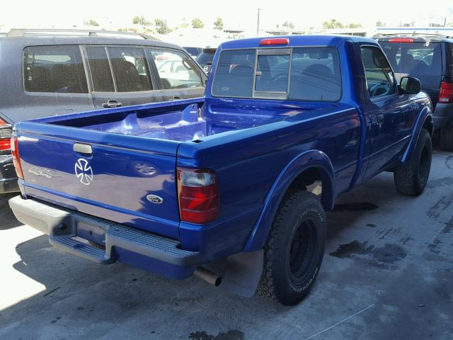 1FTYR11U33PB28552 - 2003 FORD RANGER BLUE photo 4