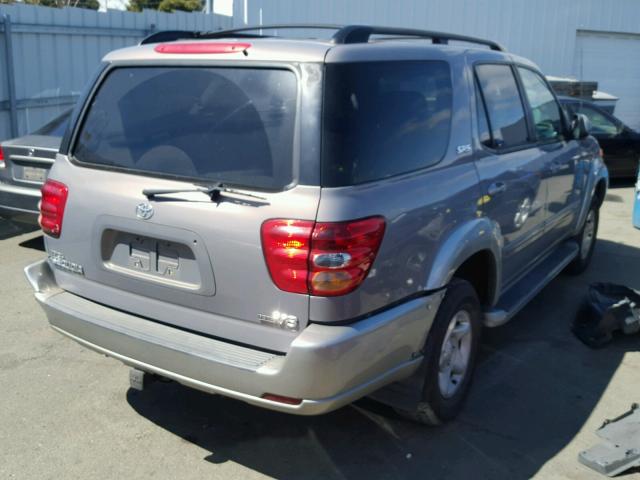 5TDZT34A02S131982 - 2002 TOYOTA SEQUOIA SR SILVER photo 4