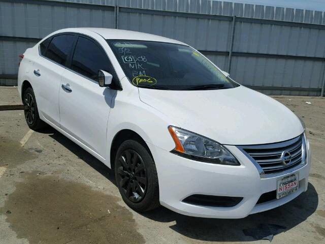 3N1AB7AP2FY372072 - 2015 NISSAN SENTRA S WHITE photo 1