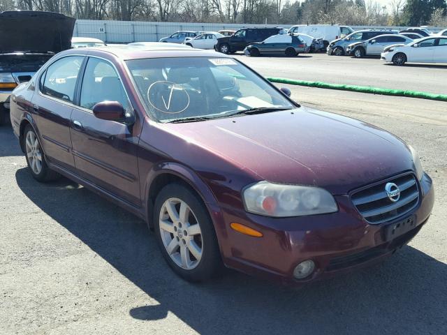 JN1DA31A82T319772 - 2002 NISSAN MAXIMA GLE MAROON photo 1