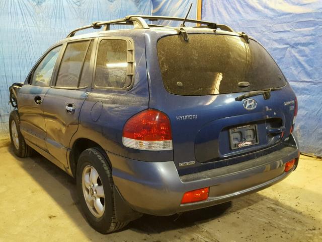 KM8SC73E46U092971 - 2006 HYUNDAI SANTA FE G BLUE photo 3