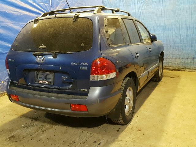 KM8SC73E46U092971 - 2006 HYUNDAI SANTA FE G BLUE photo 4