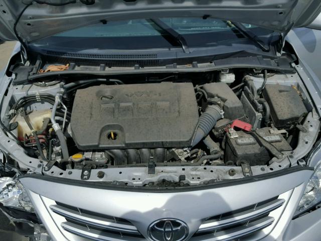 2T1BU4EE5DC011581 - 2013 TOYOTA COROLLA BA SILVER photo 7