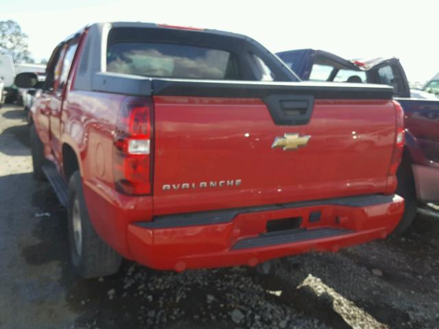 3GNEC22J69G100733 - 2009 CHEVROLET AVALANCHE RED photo 3