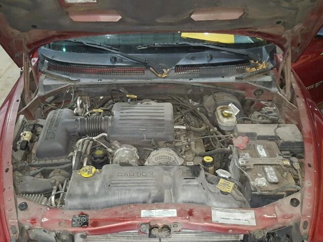 1B4HS28N01F536709 - 2001 DODGE DURANGO MAROON photo 7