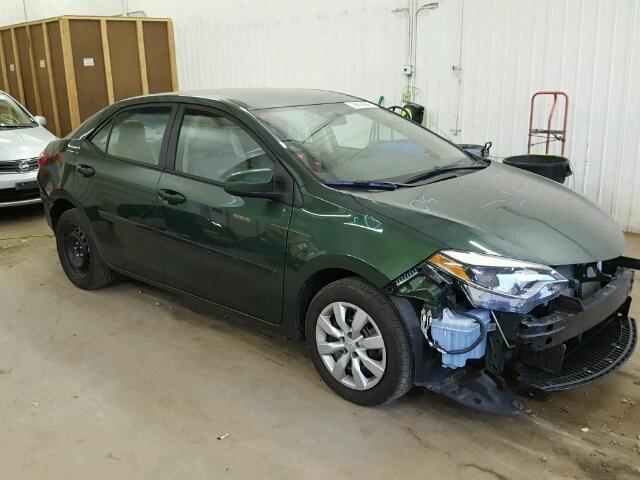 2T1BURHE5EC145128 - 2014 TOYOTA COR L/LE/L GREEN photo 1