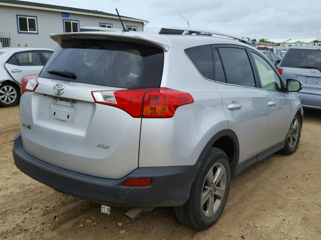 JTMWFREV1FD050747 - 2015 TOYOTA RAV4 XLE SILVER photo 4