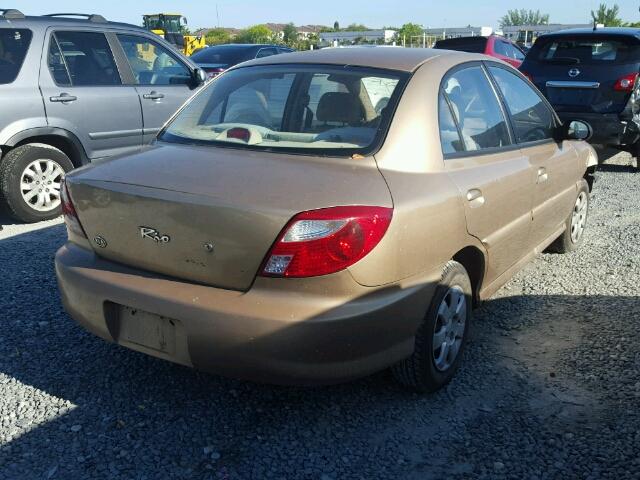 KNADC123116522184 - 2001 KIA RIO GOLD photo 4