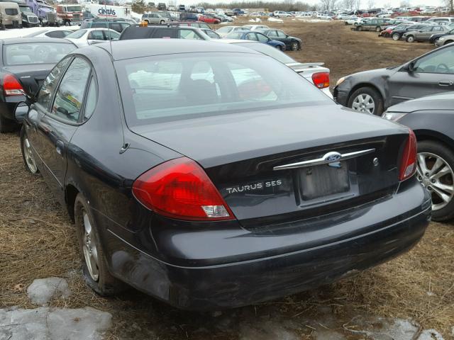 1FAFP55U83G226299 - 2003 FORD TAURUS SES BLACK photo 3