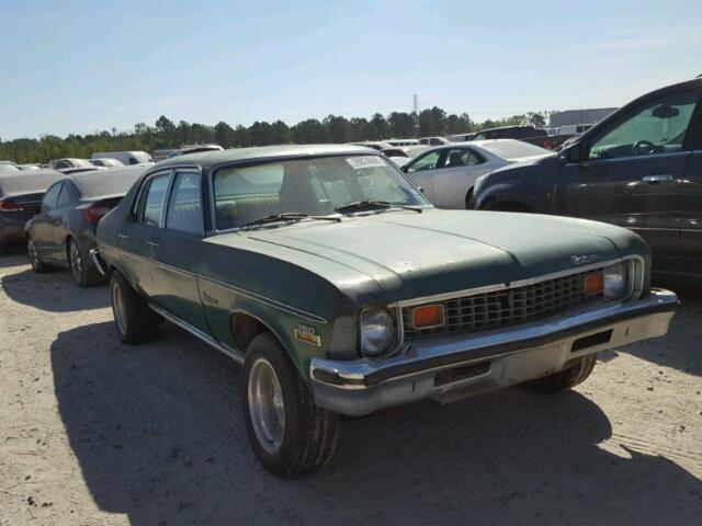 1Y69H3L217362 - 1973 CHEVROLET NOVA GREEN photo 1