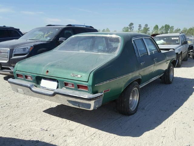 1Y69H3L217362 - 1973 CHEVROLET NOVA GREEN photo 4