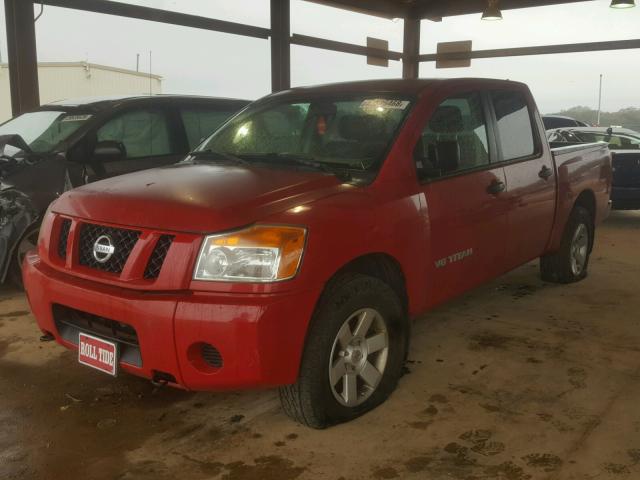 1N6BA07D78N344788 - 2008 NISSAN TITAN XE RED photo 2