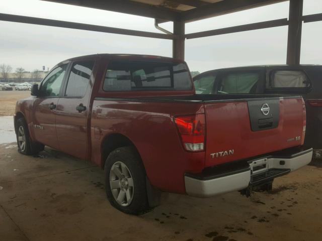 1N6BA07D78N344788 - 2008 NISSAN TITAN XE RED photo 3