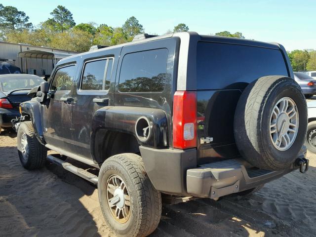 5GTDN13E778204363 - 2007 HUMMER H3 BLACK photo 3