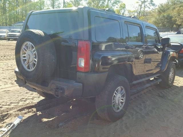 5GTDN13E778204363 - 2007 HUMMER H3 BLACK photo 4