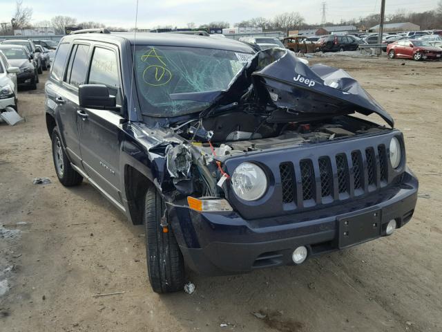 1C4NJRBBXED841796 - 2014 JEEP PATRIOT SP BLUE photo 1