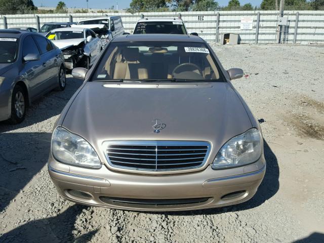 WDBNG70J91A210013 - 2001 MERCEDES-BENZ S 430 GOLD photo 9