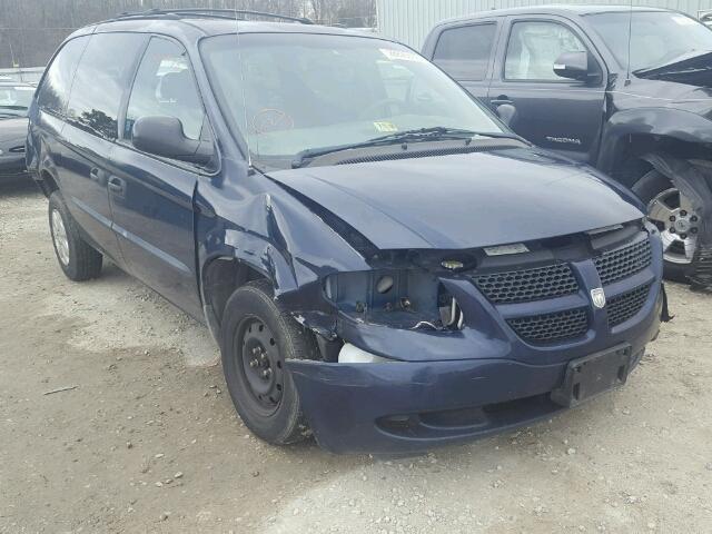 1D4GP24303B248920 - 2003 DODGE GRAND CARA BLUE photo 1