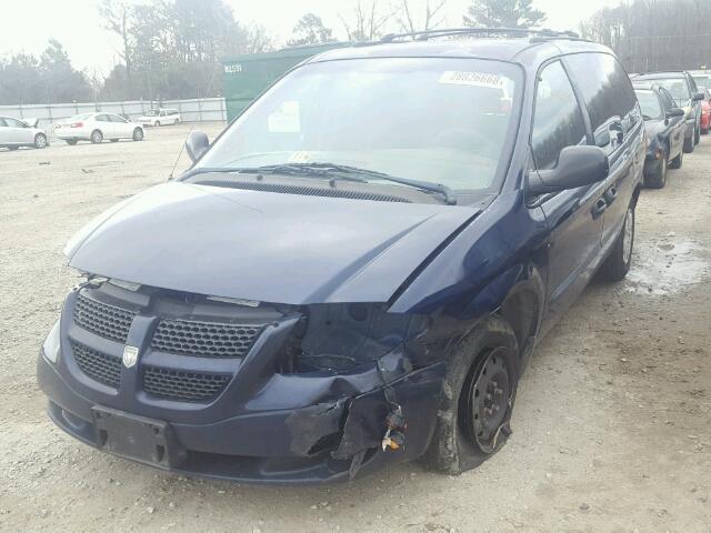 1D4GP24303B248920 - 2003 DODGE GRAND CARA BLUE photo 2