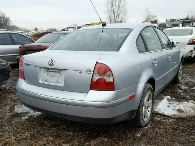 WVWTH63B04P147938 - 2004 VOLKSWAGEN PASSAT GLX SILVER photo 4