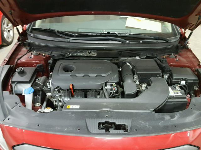 5NPE34AF2GH322837 - 2016 HYUNDAI SONATA SPO RED photo 7