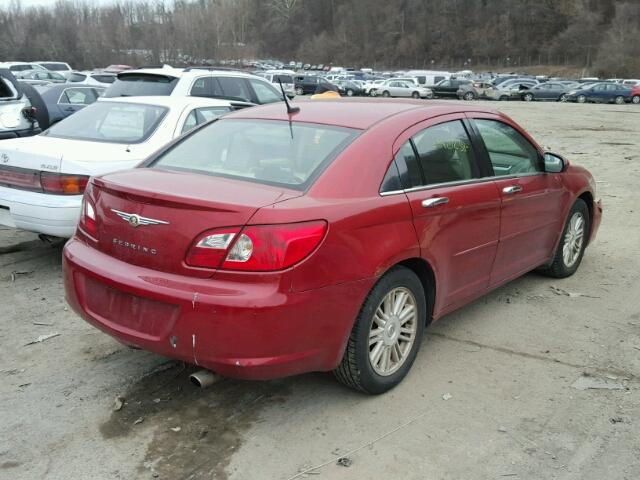 1C3LC66K27N548728 - 2007 CHRYSLER SEBRING LI BURGUNDY photo 4