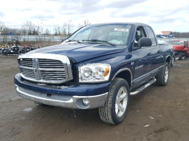 1D7HU18237J501042 - 2007 DODGE RAM 1500 S BLUE photo 2