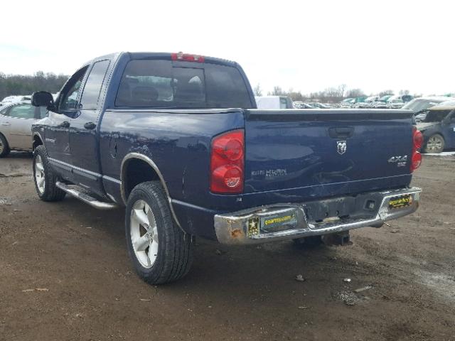 1D7HU18237J501042 - 2007 DODGE RAM 1500 S BLUE photo 3