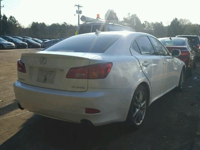 JTHBK262985062291 - 2008 LEXUS IS 250 WHITE photo 4