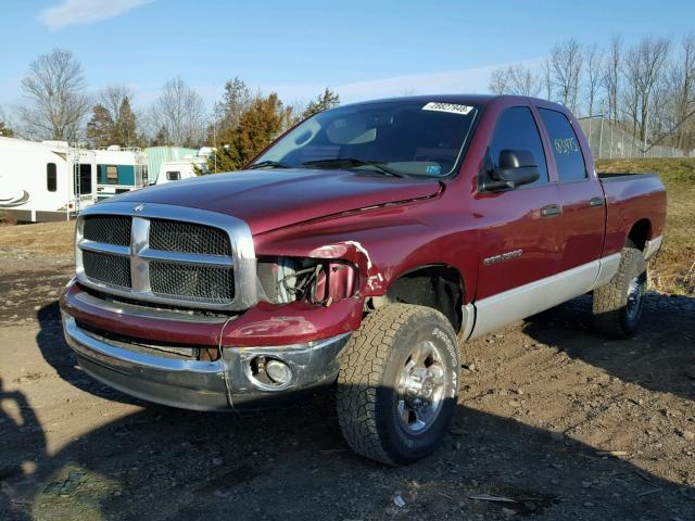 3D7KU28643G765249 - 2003 DODGE RAM 2500 S BURGUNDY photo 2